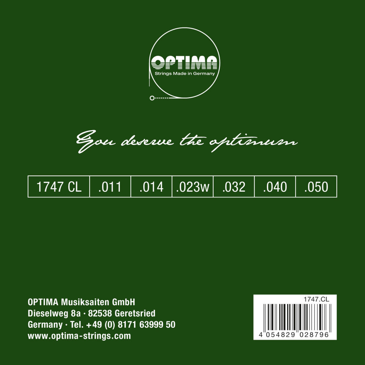 Optima strenger for akustiske Gitarer gullstrenger - sett (1747CL)