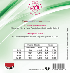 Corelli Fioliner-strenger New Crystal - medium-lett (700MLB)