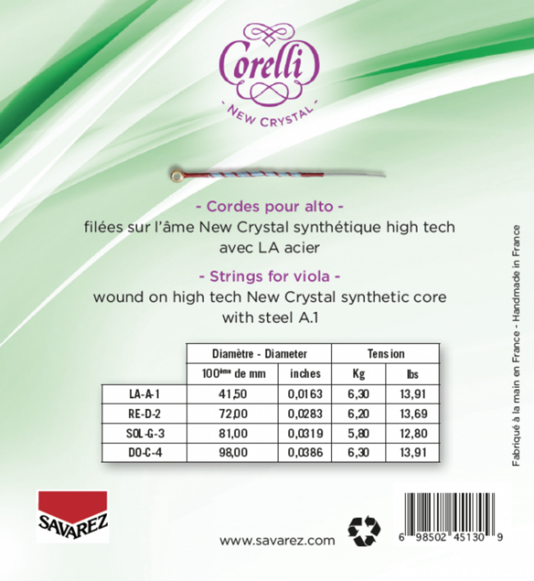 Corelli strenger for bratsj New Crystal - Light (730LB)