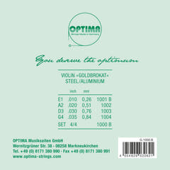 Optima Fioliner-strenger Goldbrokat - sett 4/4 (1000B)