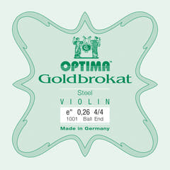 Optima Goldbrokat E-streng 4/4-fiolin, 0,26 mm, kule