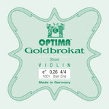 Optima Goldbrokat E-streng 4/4-fiolin, 0,26 mm, kule