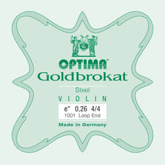 Optima Goldbrokat E-streng 4/4-fiolin, 0,26 mm, løkke