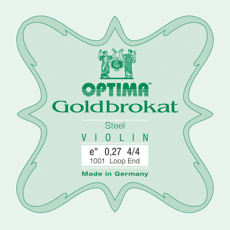 Optima Goldbrokat E-streng 4/4-fioliner, 0,27 mm, løkke