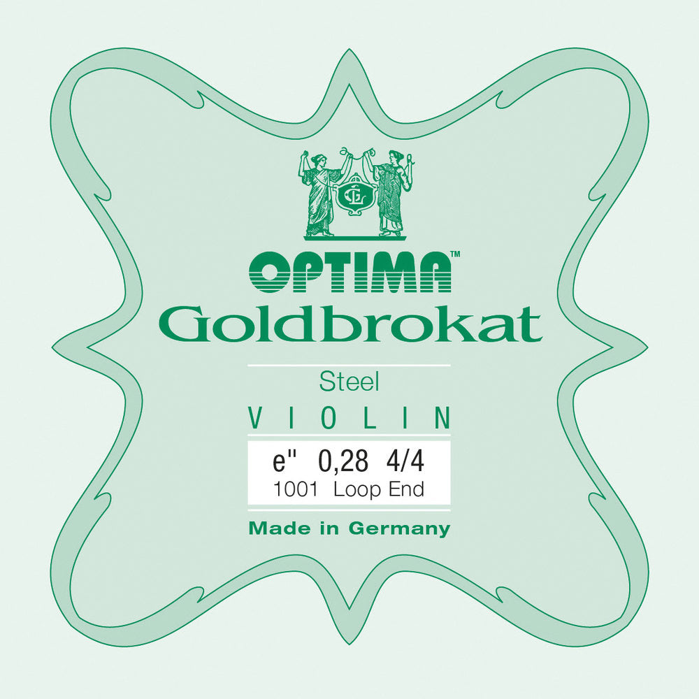 Optima Goldbrokat E-streng 4/4-fiolin, 0,28 mm, løkke