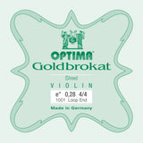 Optima Goldbrokat E-streng 4/4-fiolin, 0,28 mm, løkke