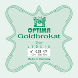 Optima Goldbrokat E-streng til 4/4-fiolin, 0,28 mm, kule