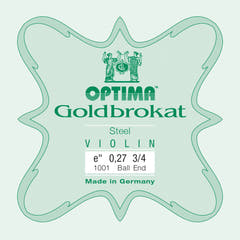 Optima Goldbrokat E-streng til fioliner 3/4, 0,27 mm, kule