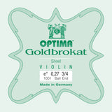 Optima Goldbrokat E-streng til fioliner 3/4, 0,27 mm, kule