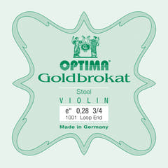 Optima Goldbrokat E-streng 3/4-fioliner, 0,28 mm, løkke
