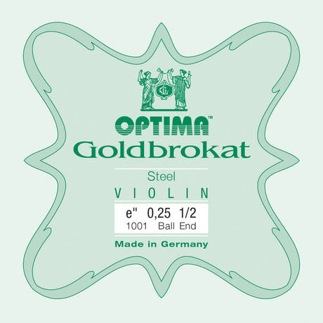 Optima Goldbrokat E-streng 1/2-fiolin, 0,25 mm, kule