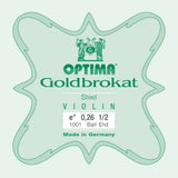 Optima Goldbrokat E-streng 1/2-fioliner, 0,26 mm, kule
