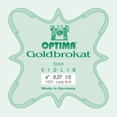 Optima Goldbrokat E-streng til 1/2-fiolin, 0,27 mm, løkke