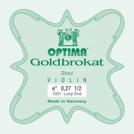 Optima Goldbrokat E-streng til 1/2-fiolin, 0,27 mm, løkke