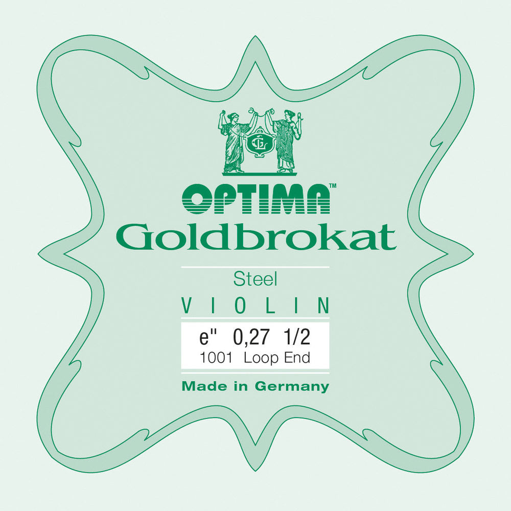 Optima Goldbrokat E-streng til 1/2-fiolin, 0,27 mm, løkke