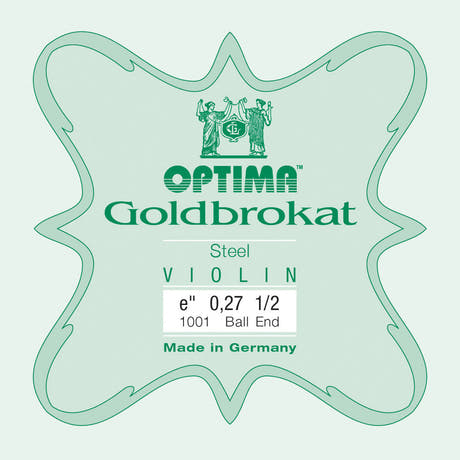 Optima Goldbrokat E-streng 1/2-fiolin, 0,27 mm, kule