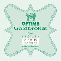 Optima Goldbrokat E-streng til 1/2-fiolin, 0,28 mm, løkke
