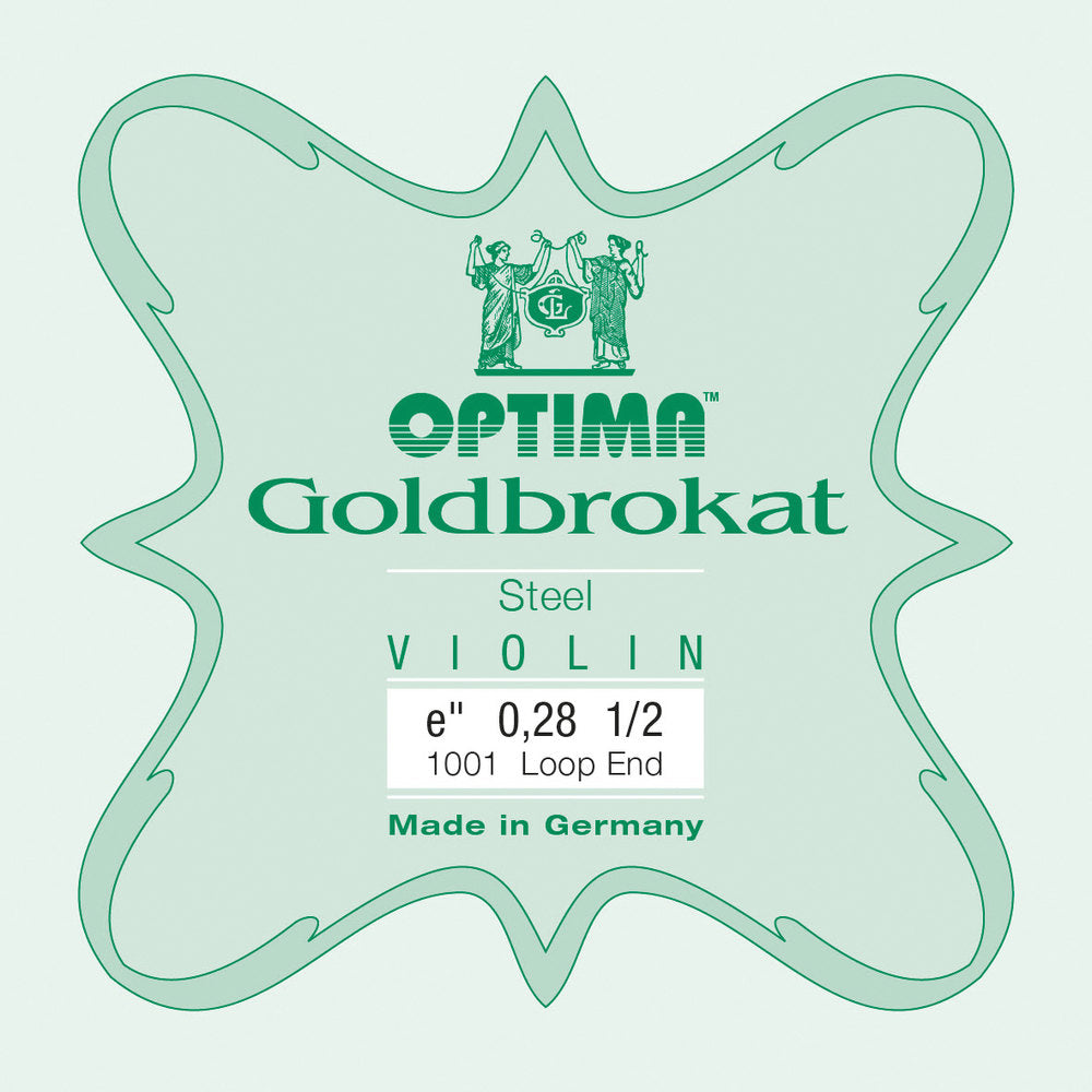 Optima Goldbrokat E-streng til 1/2-fiolin, 0,28 mm, løkke