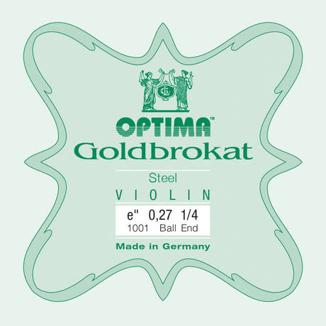 Optima Goldbrokat E-streng 1/4-fiolin, 0,27 mm, kule