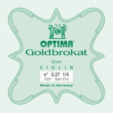 Optima Goldbrokat E-streng 1/4-fiolin, 0,27 mm, kule