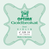 Optima Goldbrokat E-streng 1/4-fiolin, 0,28 mm, løkke