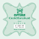 Optima Goldbrokat E-streng 1/8-fioliner, 0,25 mm, kule