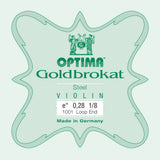 Optima Goldbrokat E-streng 1/8-fiolin, 0,28 mm, løkke