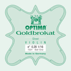 Optima Goldbrokat E-streng 1/16-fioliner, 0,28 mm, kule