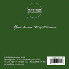 Optima Goldbrokat Premium E-streng 1/16-fioliner, 0,25 mm, løkke