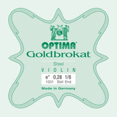 Optima Goldbrokat E-streng 1/8-fioliner, 0,28 mm, kule