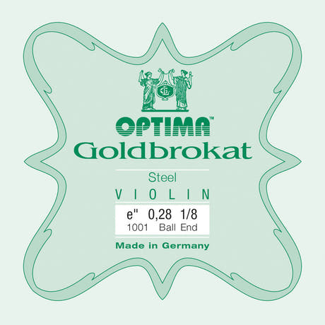 Optima Goldbrokat E-streng til 1/8-fioliner, 0,24 mm, løkke