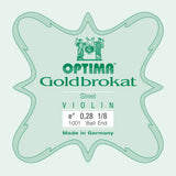 Optima Goldbrokat E-streng til 1/8-fioliner, 0,24 mm, løkke