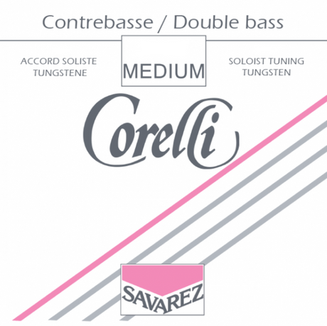 Corelli kontrabass-strenger solo-stemming nikkel - Medium (361M)
