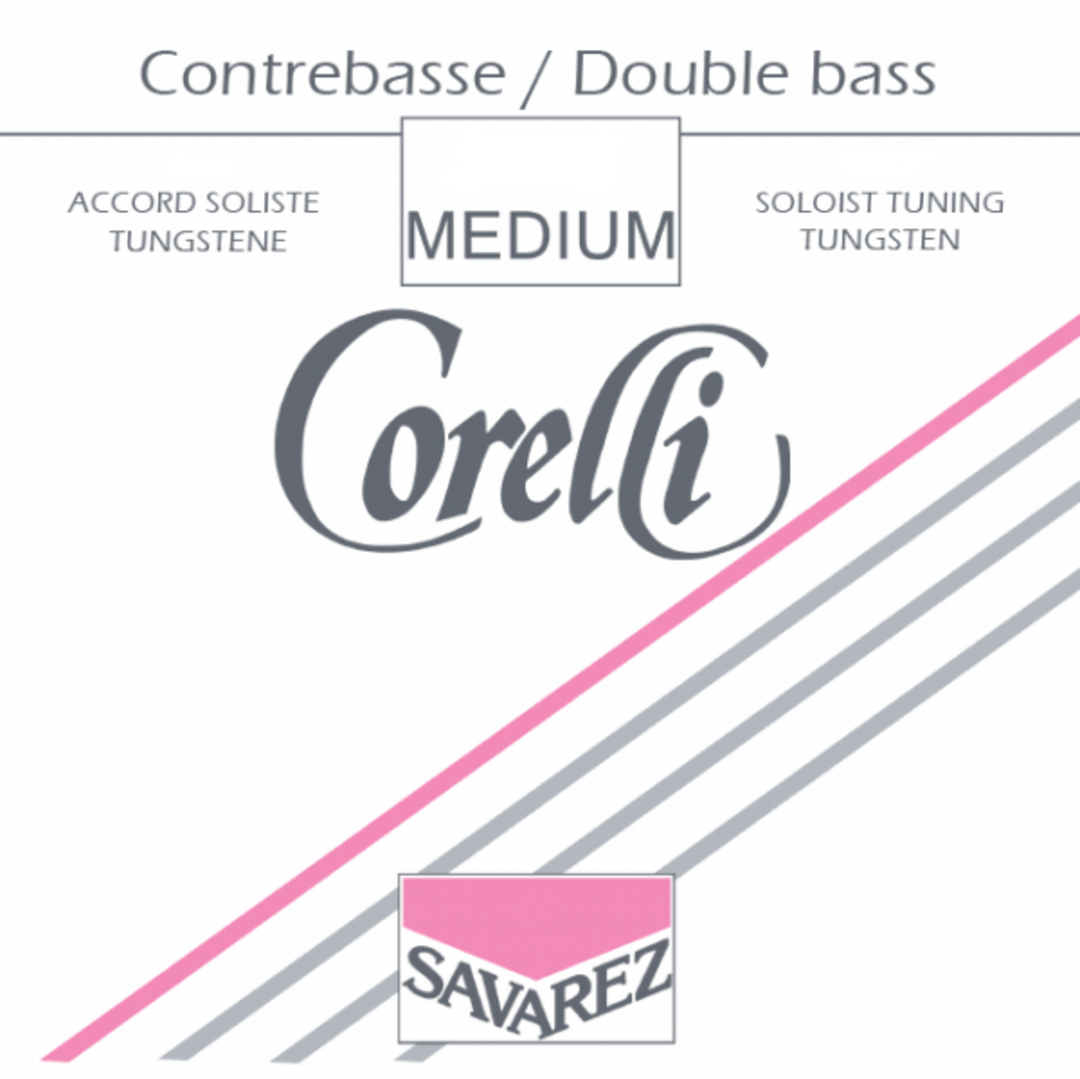 Corelli kontrabass-strenger solo-stemming nikkel - Medium (361M)