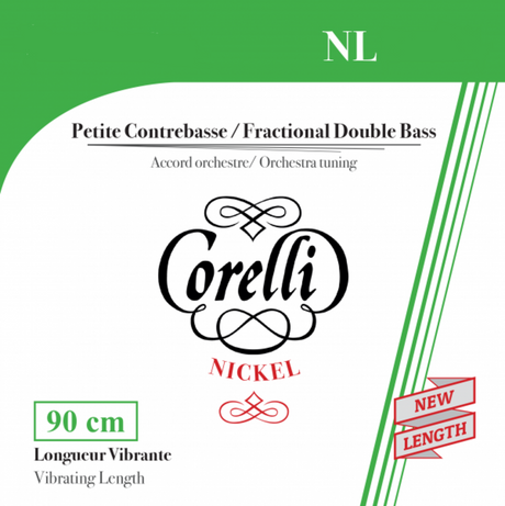 Corelli kontrabass-strenger fraksjon - small scale - D 1/4 (302B)