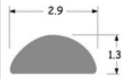 Partsland båndtråd nikkelsølv - b:2.9 x a:3.0 mm (LP Gitarer)