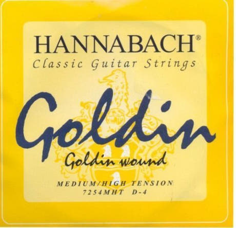 Hannabach 725 D4 bassstreng til klassisk gitarer, medium/high tension