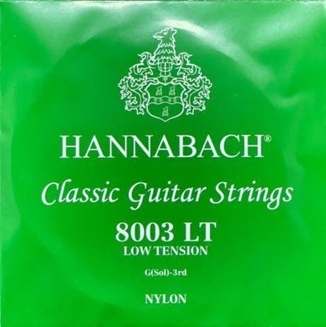 Hannabach 800 G3 diskantstreng til klassisk gitar, Low tension