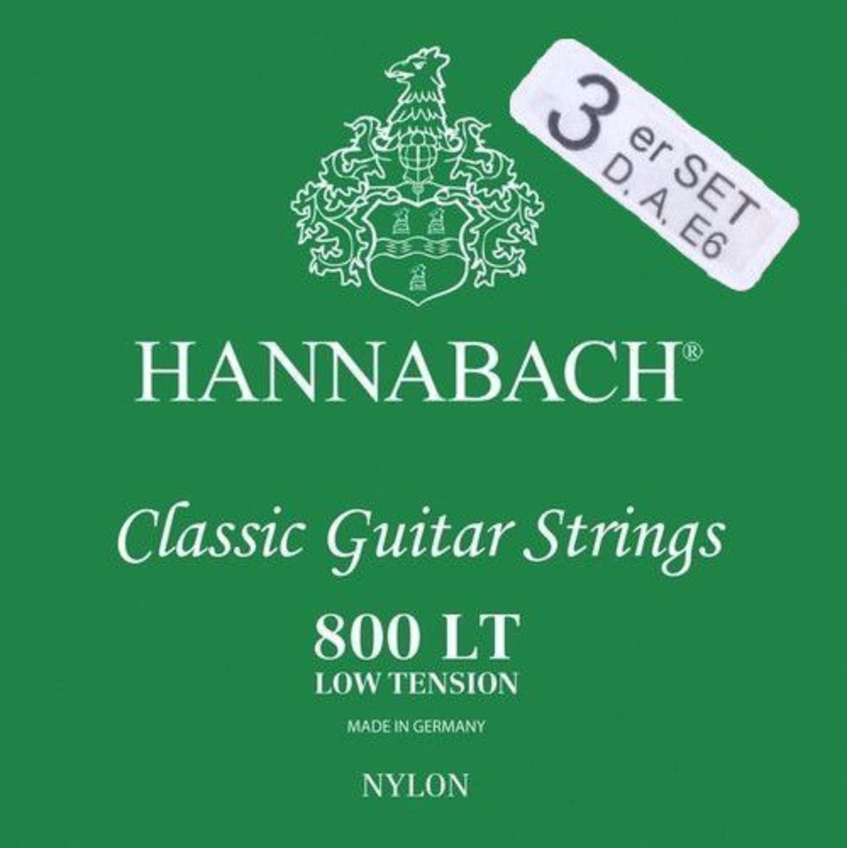 Hannabach strenger for klassisk Gitarer Serie 800 Low tension sølvbelagt - sett med 3 bass (8007LT)