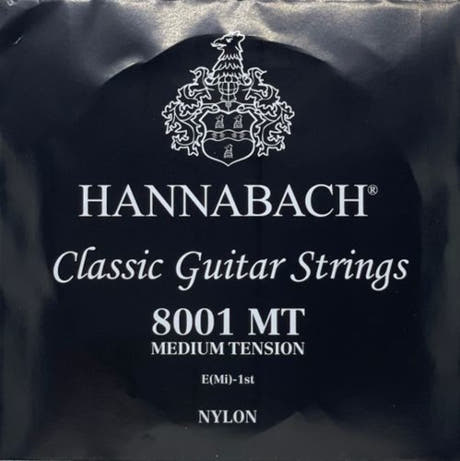 Hannabach 800 E1 diskantstreng til klassisk gitarer, medium tension