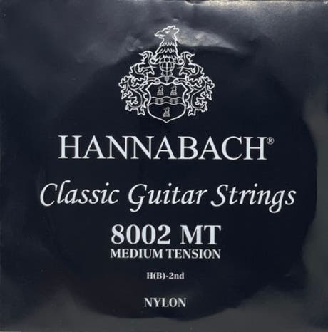 Hannabach 800 H/B2 diskantstreng til klassisk gitarer, medium tension