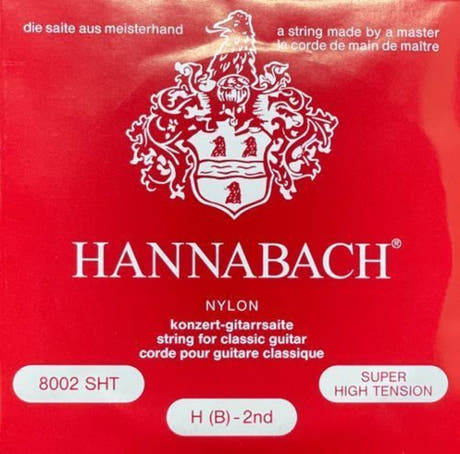 Hannabach 800 H/B2 diskantstreng, klassisk gitar, super high tension