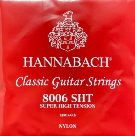 Hannabach 800 E6 bassstreng til klassisk gitar, superhøy spenning