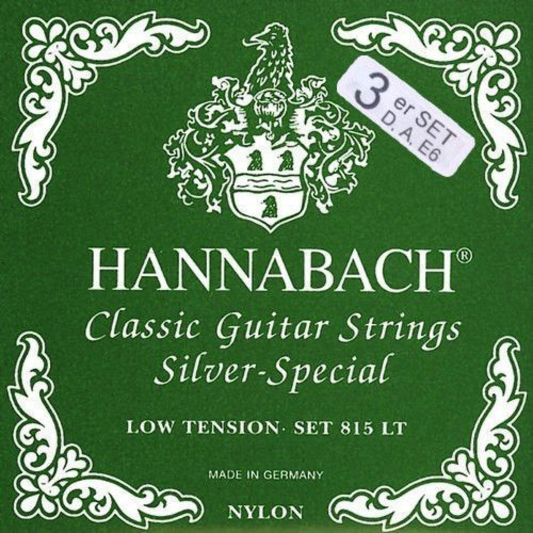 Hannabach strenger til klassisk gitar Serie 815 Low tension Silver special - sett med 3 bassstrenger (8157LT)