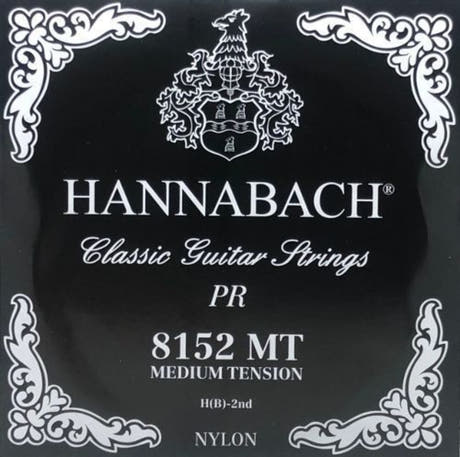 Hannabach 815 H/B2 diskantstreng til klassisk gitarer, medium tension