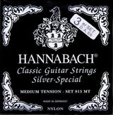 Hannabach strenger til klassisk gitar Serie 815 Medium tension Silver special - sett med 3 bassstrenger (8157MT)
