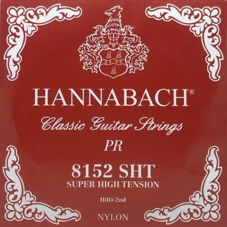 Hannabach 815 H/B2 diskantstreng, klassisk gitar, super high tension