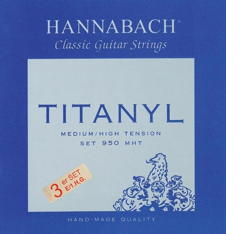 Hannabach 950 diskantsett E1, H/B2 og G3, medium/high tension