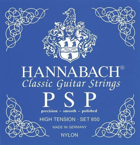 Hannabach strenger for klassiske Gitarer Serie 850 høy spenning PSP - sett, høy (850HT)