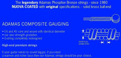 Adamas strenger for akustiske Gitarer Nuova fosforbronse belagt sett (3) - sett med 3 Ex-Light .010 (1717NU-3)